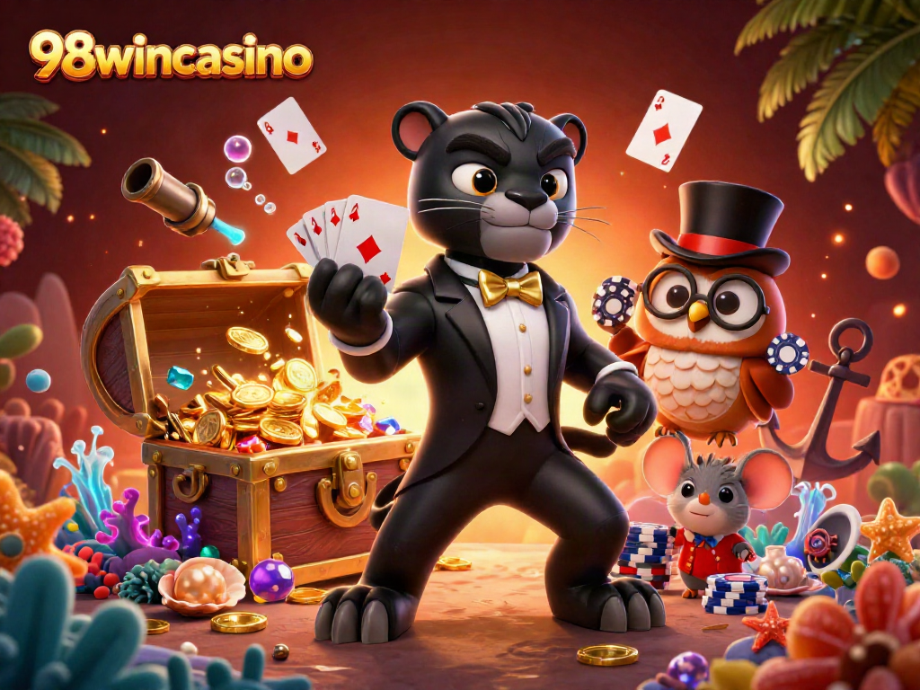 Engage with thrilling games at 98wincasino and experience exciting card play with festive characters!