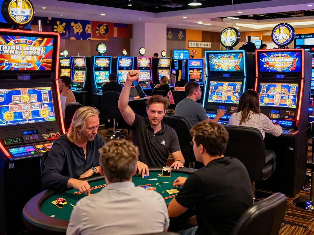 Players enjoying engaging games at a non GamStop casino, highlighting excitement and diverse gaming options.