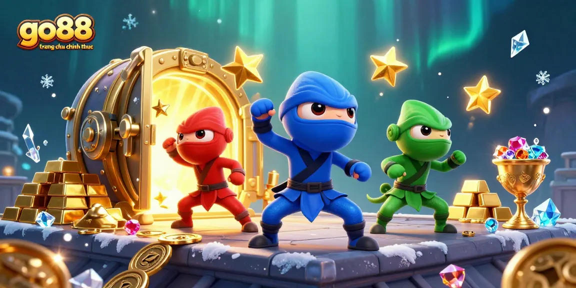Experience the excitement of go88 trang chu chinh thuc with dynamic ninja chameleons and treasure elements.