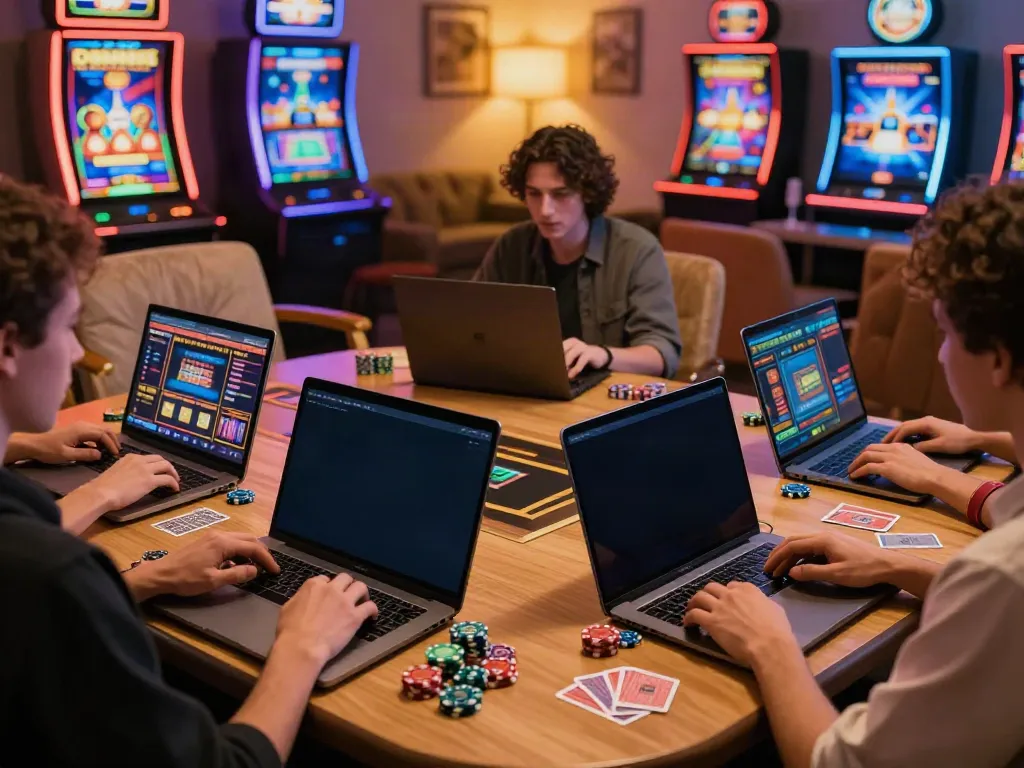 Players enjoying online casinos not on Gamstop with vibrant game interface.