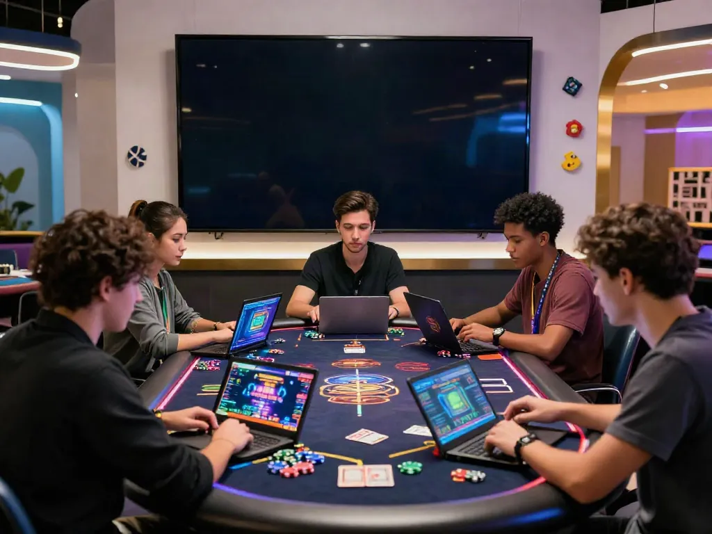 Players at a vibrant online casino not on gamstop enjoying an immersive gaming experience.