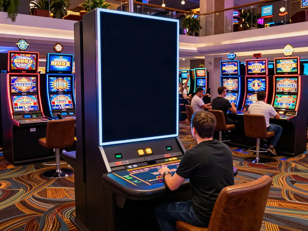 Casino floor bustling with players not on GamStop enjoying vibrant gaming experiences.